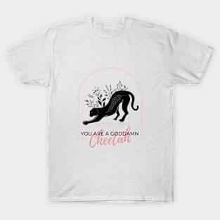 Women Power Reminder Cheetah Design T-Shirt T-Shirt